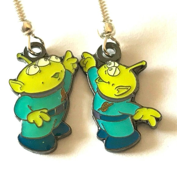 Disney Pixar Toy Story Earrings Little Green Men Aliens Disneyana Vintage - Picture 8 of 9